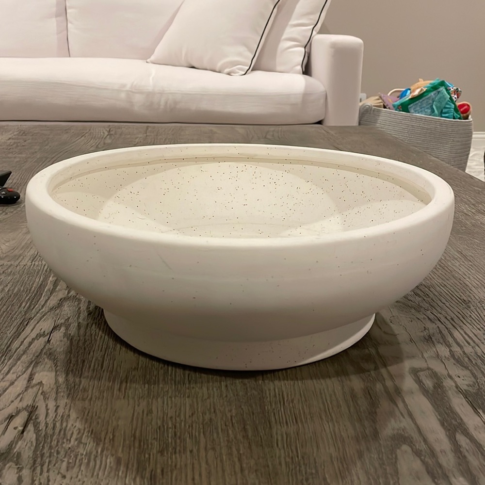 White Ceramic Centerpiece Bowl